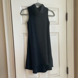 Girls Lilt Charcoal Gray Ribbed Knit Mini Dress 14